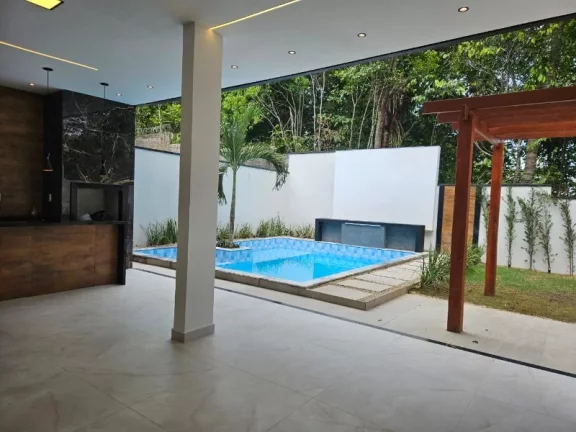 Imagem Casa nova em Alto Padrão, no condomínio Reserva do Parque , no bairro Ponta Negra , com 3 suítes e piscina com hidromassagem, aceita Financiamento