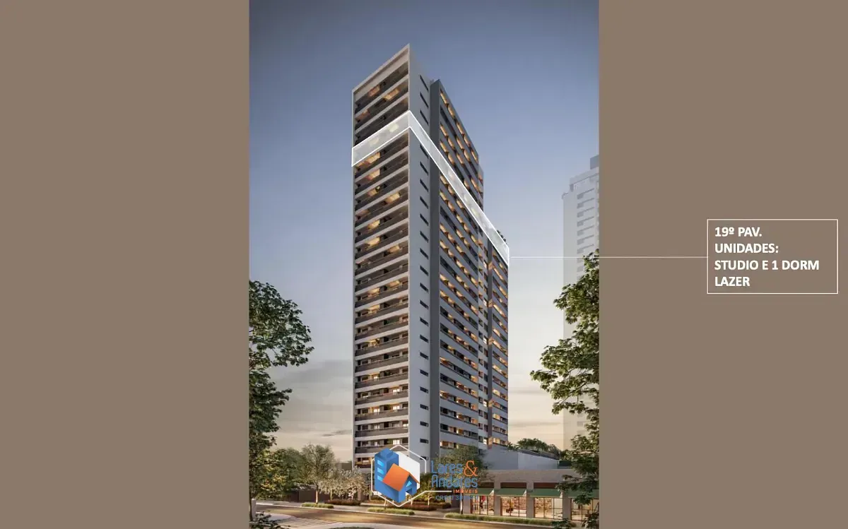 Imagem Apartamento para venda em Cidade Monções com 1 quarto, sendo 1 suíte, 33m²