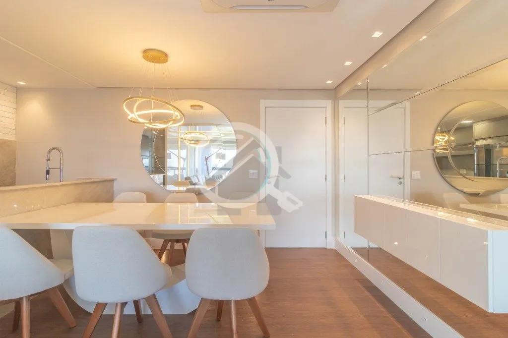 Imagem Apartamento mobiliado, 99 m² de area privativa, sacada integrada, finamente decorado com uma vista ...