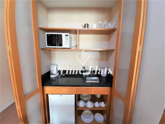 Imagem Flat disponível para locação no Transamérica Executive Faria Lima, com 28m², 1 dormitório e 1 vaga de garagem
