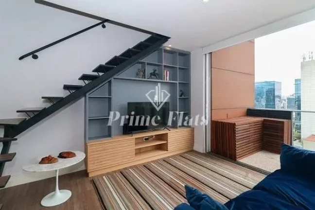 Foto do imóvel Flat disponível para venda no FL Residence na Vila Olímpia, com 100m², 1 dormitório e 2 vagas em Rua Elvira Ferraz