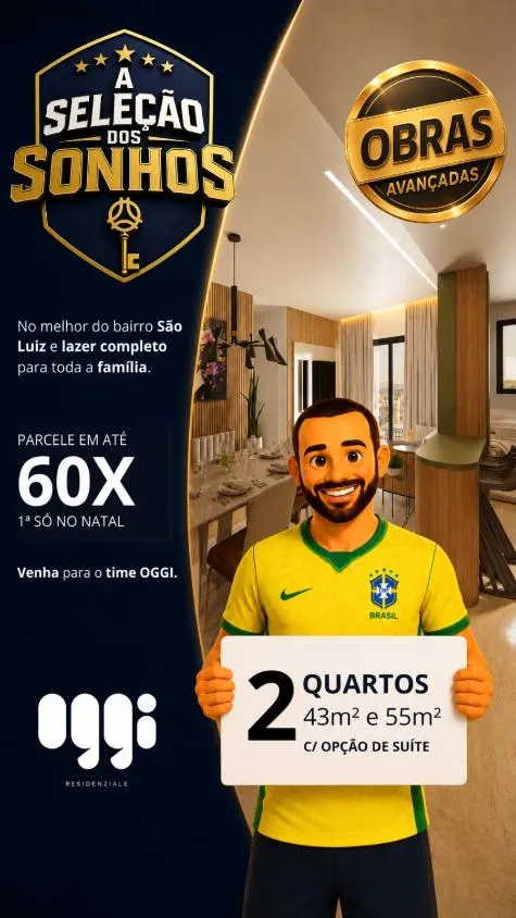 Imagem APARTAMENTO | 02 QUARTOS | OGGI RESIDENZIALE | SÃO LUIZ | VOLTA REDONDA RJ. Plano Investidor Entrada 60X (Direto Construtora) + 20% CAIXA ECONÔMICA.| Volta Redonda RJ