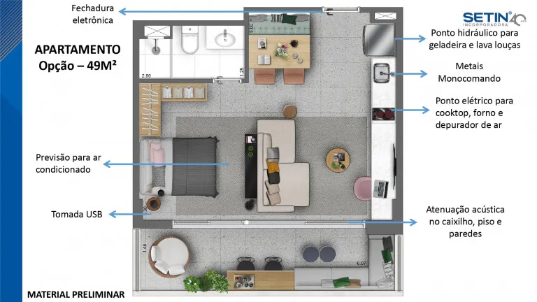 Imagem Apartamento com 2 Quartos à Venda, 63 m² em República - São Paulo