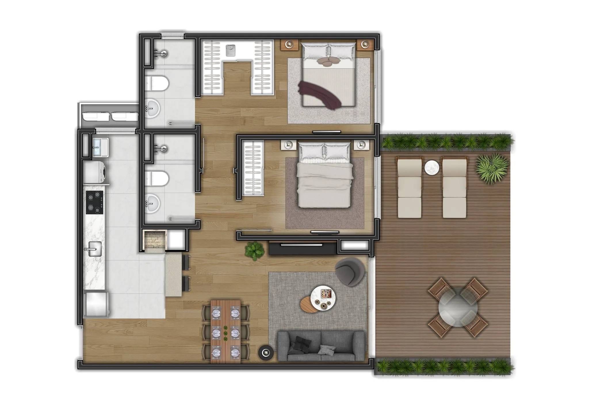 Imagem Cobertura à venda em Canela, Centro , com 2 quartos, 80.14m2