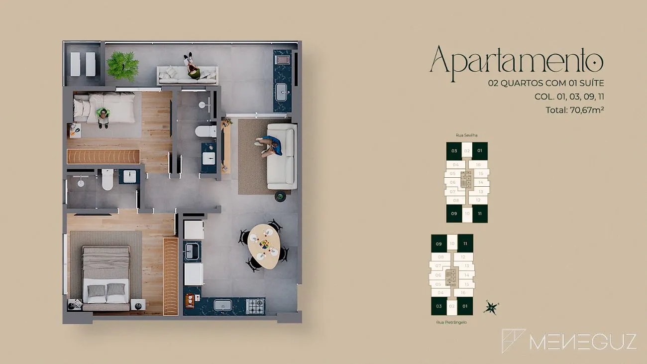 Imagem PIETRA DE SEVILHA - APARTAMENTO NOVO PRAIA DO MORRO - 72x DIRETO C/ CONSTRUTORA