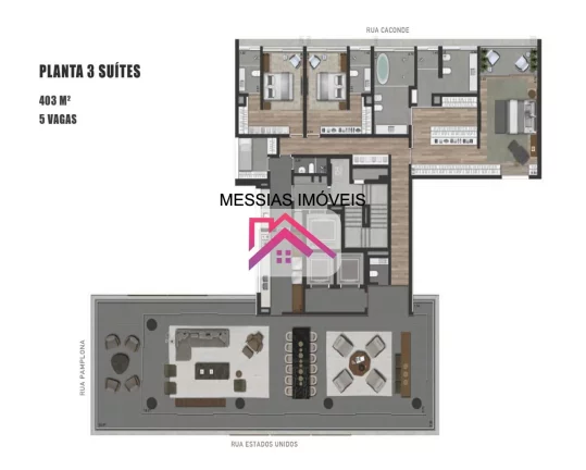 Imagem APARTAMENTOS DE 4 SUITES E 5 VAGAS - PIERINO JARDINS