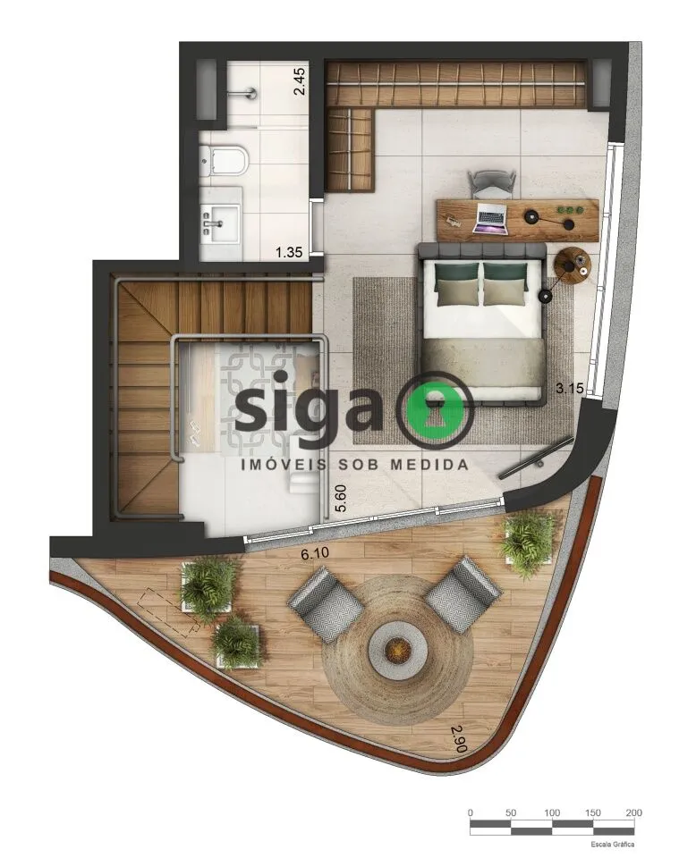 Imagem Cyrela by Pininfarina Studio Duplex 94 m² | 1 suíte | 2 vagas e design italiano