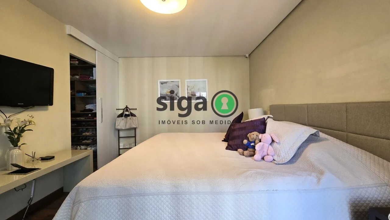 Imagem Alto Padrão em Andar Alto - 198m² com 3 Suítes - Hall social Privativo - Quadra de Tênis