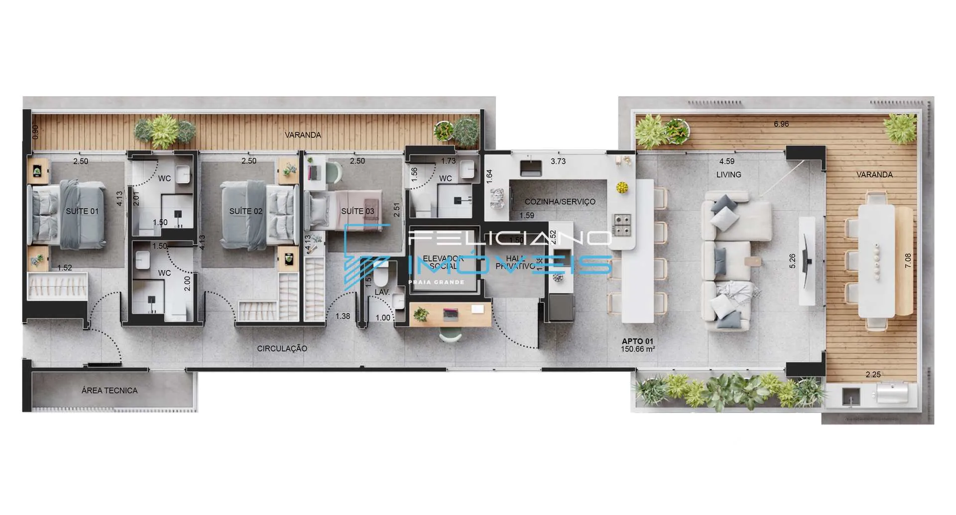 Imagem Apartamento com 3 dorms, Boqueirão, Praia Grande - R$ 1.77 mi, Cod: 1538