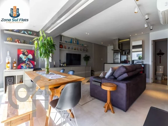 Imagem Lindo Apartamento Mobiliado à Venda No Brooklin Com 1 Suíte e 1 Vaga