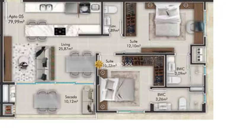 Imagem Amalfi Residence Apartamento novo 2 suítes à venda Praia Bombas Bombinhas SC