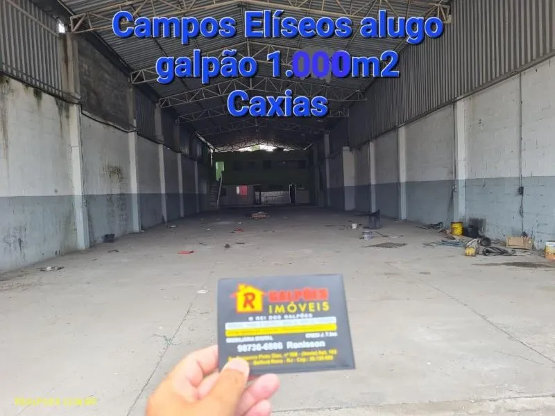 Imagem Galpão para Locação em DUQUE DE CAXIAS, Campos Elíseos, 2 banheiros