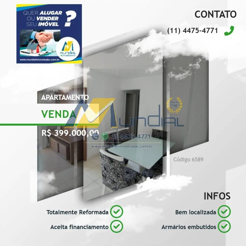 Imagem Apartamento 3 dormitórios no Parque Erasmo - Andar alto