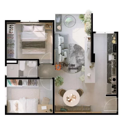 Imagem Apartamento com 2 dormitórios à venda, 45 m² a partir de R$ 324.025, - Vila Sacadura Cabral - Santo André/SP
