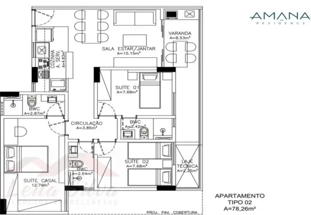 Imagem Apartamento 3 dormitórios para Venda em Teresina, Fatima, 3 dormitórios, 3 suítes, 3 banheiros, 2 vagas