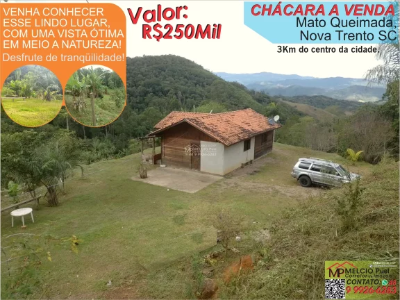 Foto do imóvel Sítio a venda a 8Km do centro de São João Batista. Com 2.000m², Com Casa de 2 Quartos em Mato Queimado Nova Trento SC