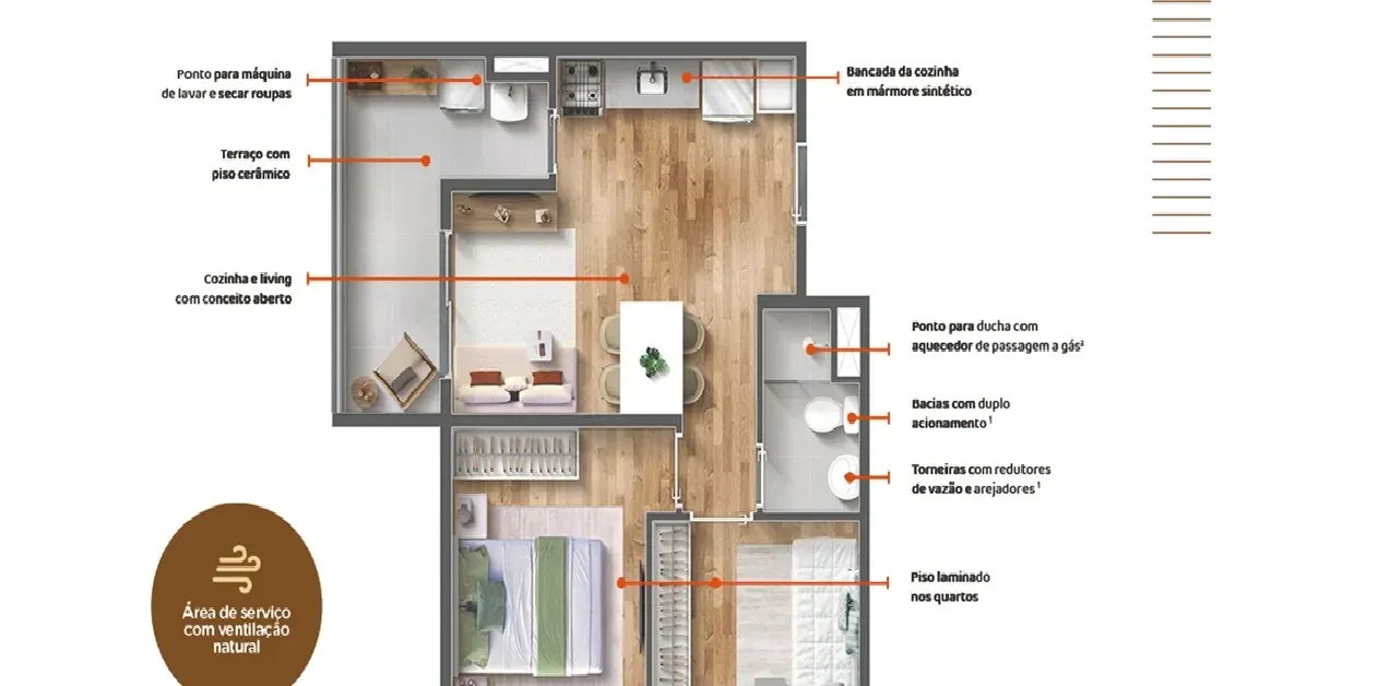 Imagem Apartamento com 2 Quartos à Venda, 37 m² em Mooca - São Paulo
