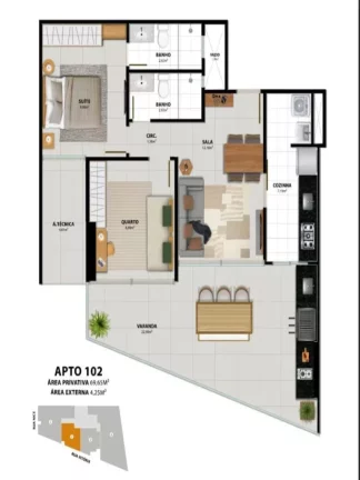 Imagem APARTAMENTO COM 3 QUARTOS E 2 SUÍTES NA PRAIA DO MORRO GUARAPARI ES