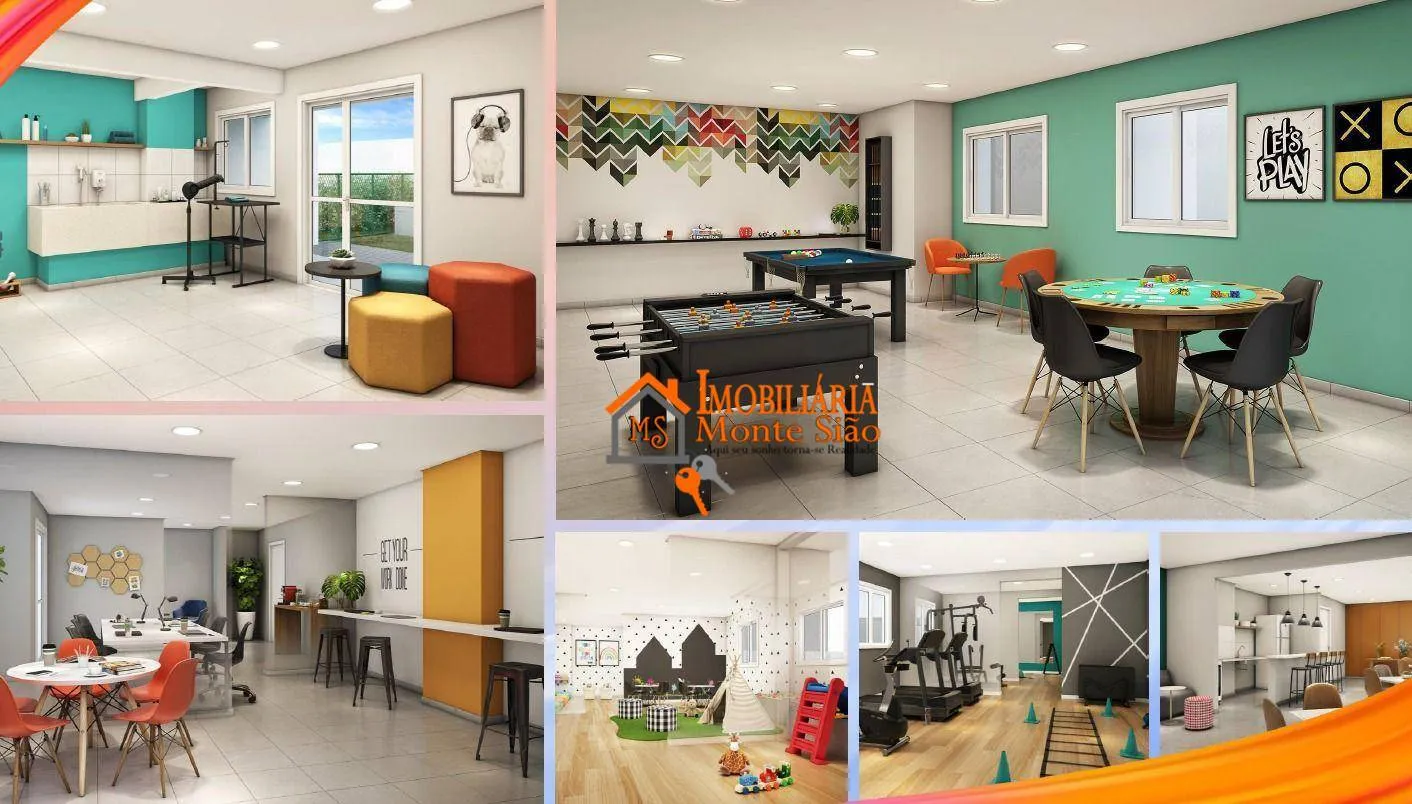 Imagem Apartamento com 2 dormitórios à venda, 55 m² por R$ 489.400 - Vila das Bandeiras - Guarulhos/SP