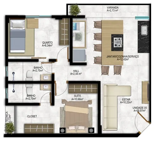 Imagem Apartamento à venda no bairro Vila Rosa - Goiânia/GO