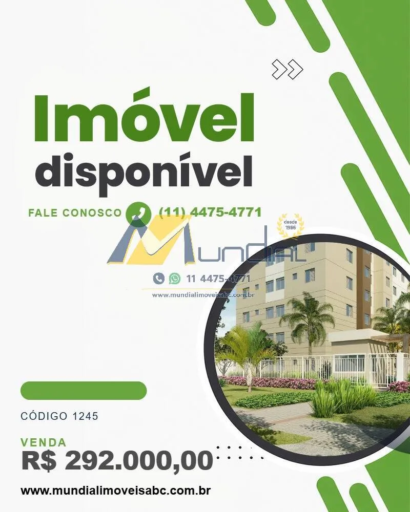 Imagem Apartamento com 2 Quartos à Venda no Jardim Utinga