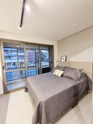 Imagem Apartamento 24M², 1Q, 1 Banheiro, Academia, Churrasqueira, Espaço Gourmet, Coworking, Coliving, Lavanderia Coletiva, Rooftop, Fechadura Eletrônica.