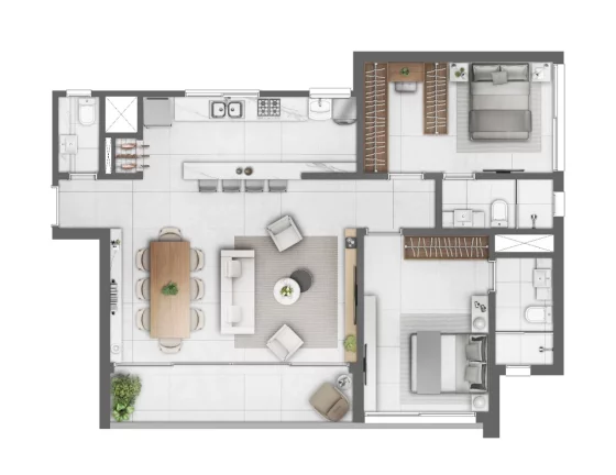 Imagem Apartamento 2 quartos sendo 2 suítes para venda no bairro Centro em Torres