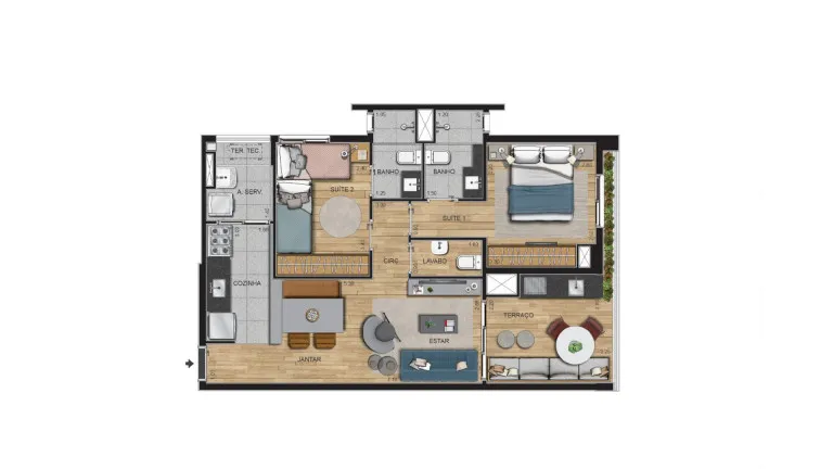Apartamento com 2 Quartos à Venda, 75 m² em Indianópolis - São Paulo
