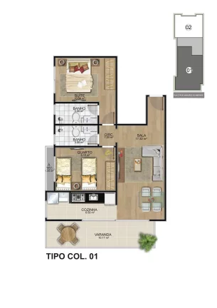 Imagem Viva com conforto e praticidade neste apartamento de alto padrão, localizado no coração de Guarap...
