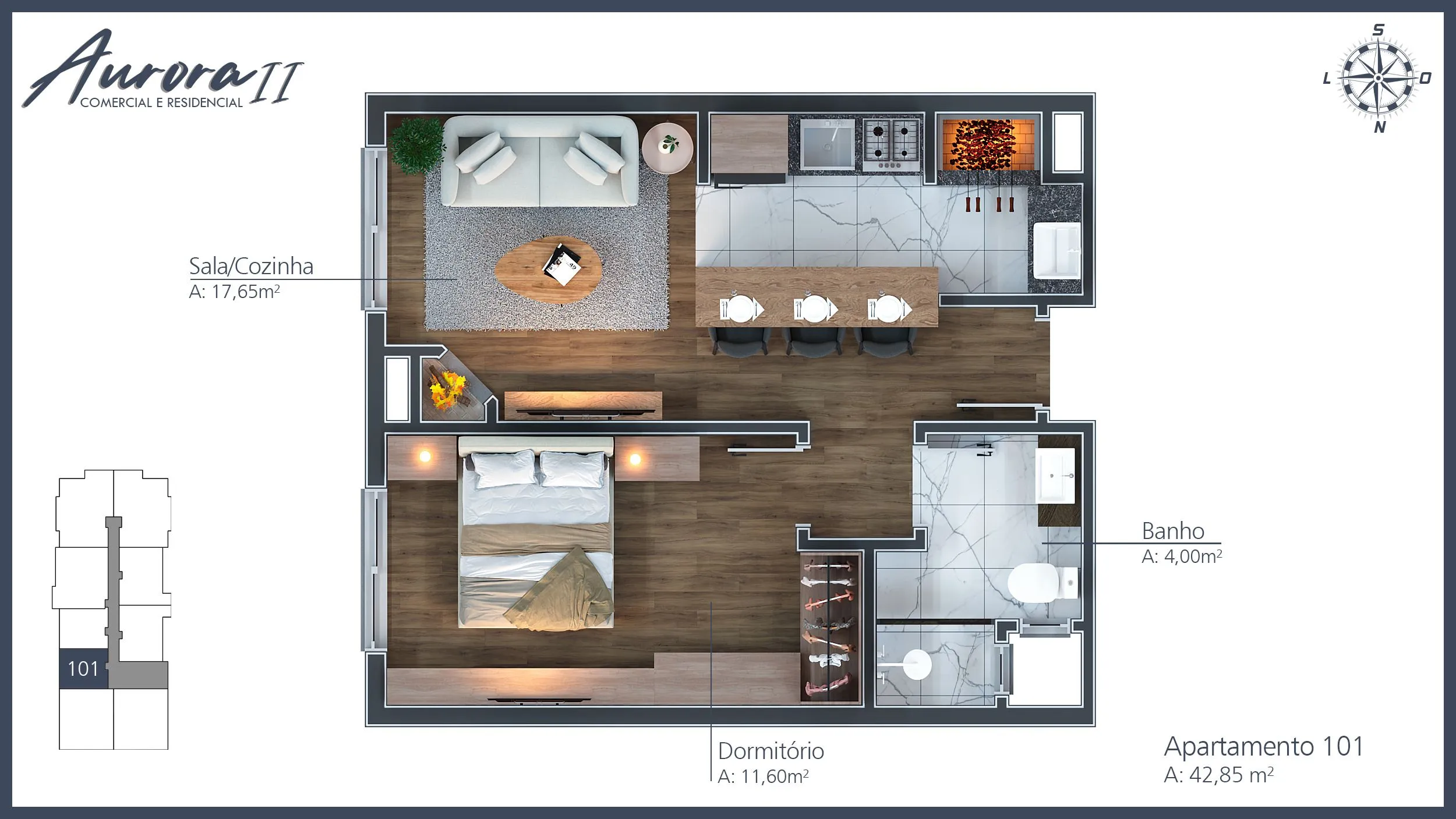 Imagem Apartamento à venda em Gramado, Moura, com 1 quarto, 56.61m2