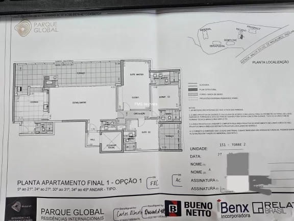 Imagem Venda de Apartamento de 3 Suítes em Cidade Jardim, São Paulo - 186m² - 3 Vagas de Garagem
