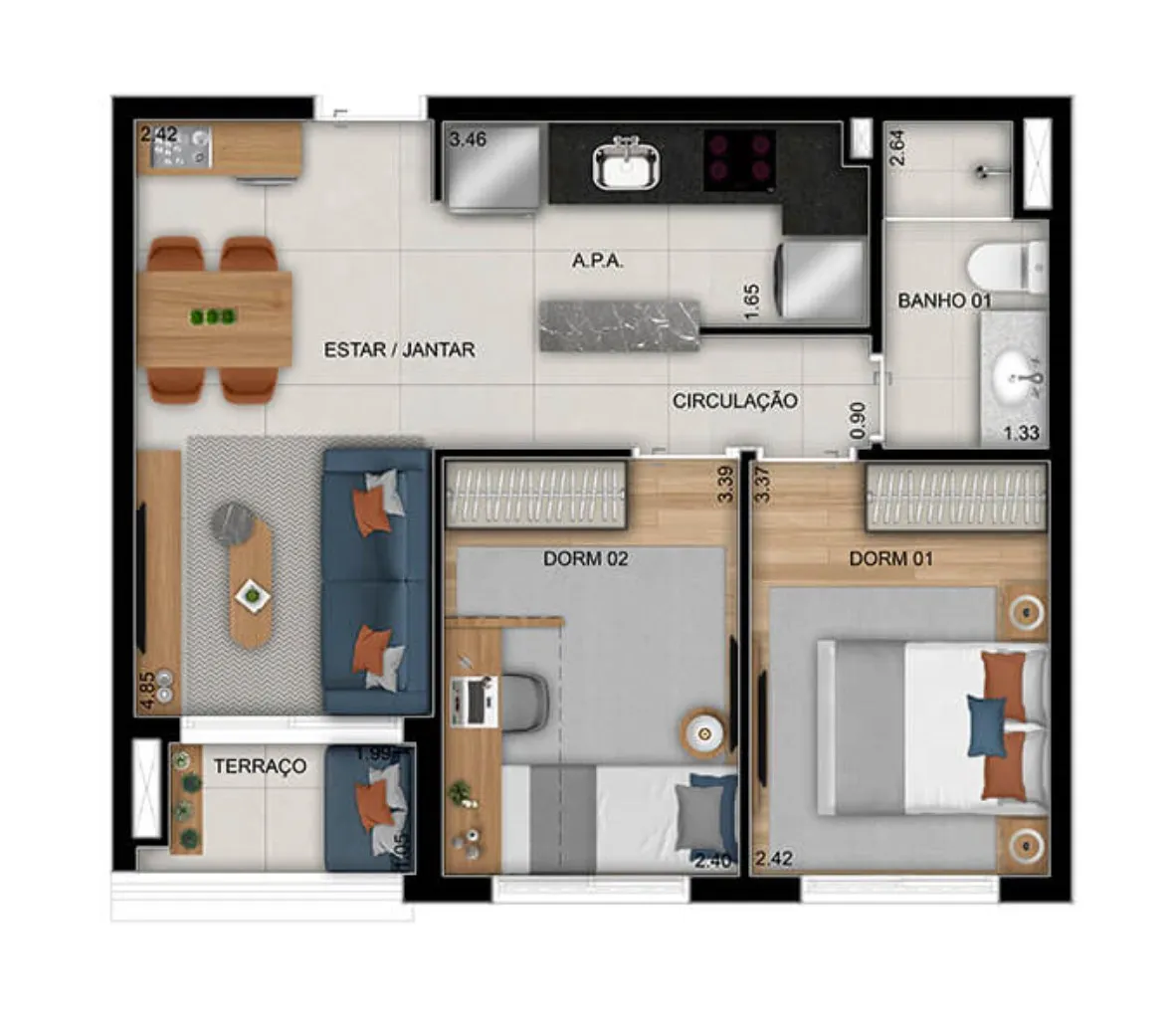 Imagem Apartamento com 2 quartos em Quarta Parada São Paulo SP, apartamento 2 dormitórios sp