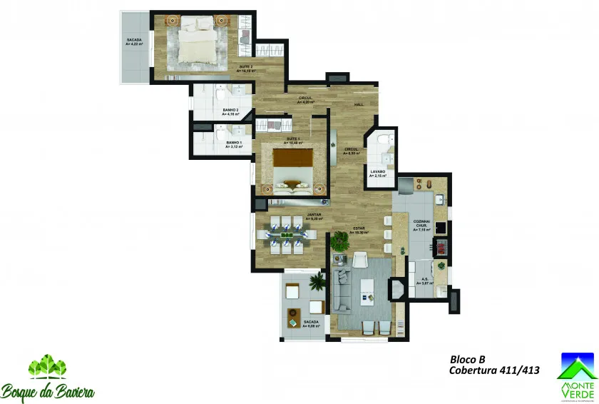 Imagem Apartamento à venda em Gramado, Bavaria, com 1 quarto, 49.09m2