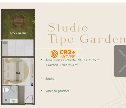 Imagem Vendo Studio 20m² com 1 Quarto e 1 WC Social, em Tamandaré.