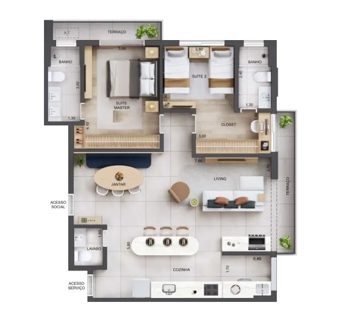 Imagem Um projeto em perfeito equilíbrio com o bairro, feito para quem deseja uma experiência exclusiva d...