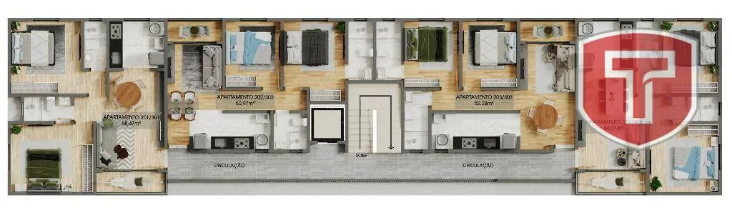 Imagem Cobertura com 2 dormitórios à venda, 101 m² por R$ 529.987,00 - Altiplano Cabo Branco - João Pessoa/PB