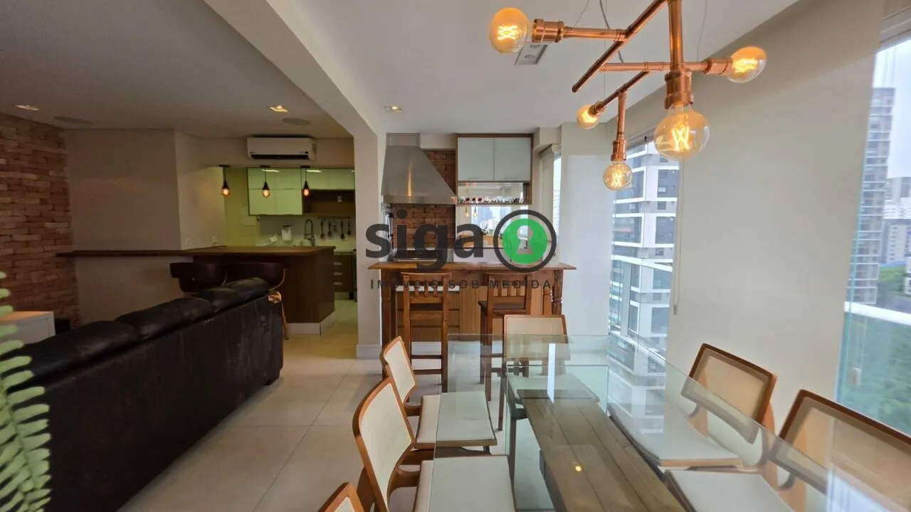 Imagem Brooklin - 105 m² - 2 dormitórios sendo 2 Suítes - Varanda Gourmet - Pronto para Morar