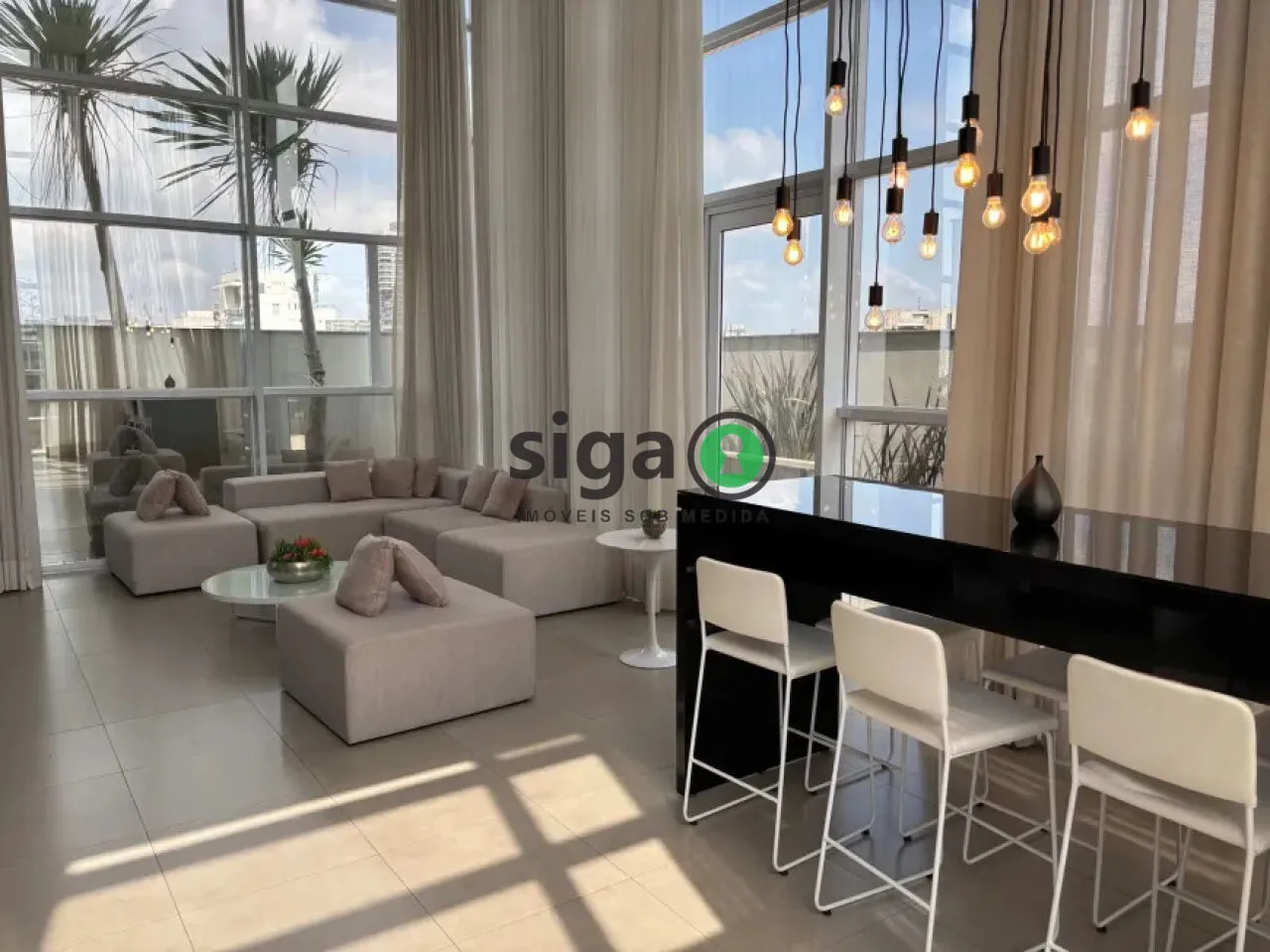 Imagem Apartamento com - 50 m² - Mobiliado - Varanda Envidraçada - Condomínio Brookfield Home Design