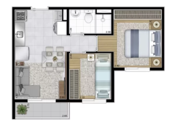Imagem PLANO ... PORTAL PACAEMBU - VL MATARAZZO - Aptos de 34m² a 42m², em excelente localização em Pompéia!