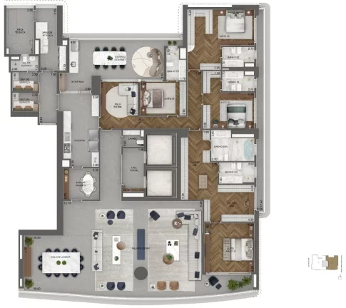 Imagem Vista Cyrela Furnished by Armani/Casa, apartamento à venda com 4 dormitórios em Jardim Guedala São Paulo SP, apartment for sale in São Paulo Brazil