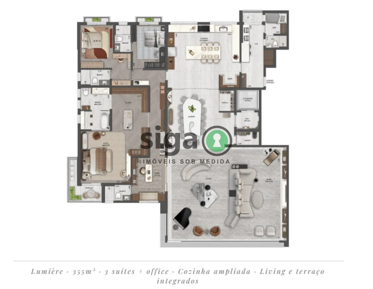 Imagem Apartamento para venda no Real Parque com 04 suítes, São Paulo - SP