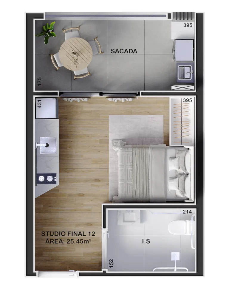 Imagem Excelente oportunidade! Apartamento à venda em Curitiba-PR, Boa Vista, com 1 quarto, 1 banheiro e 35,50 m² de área