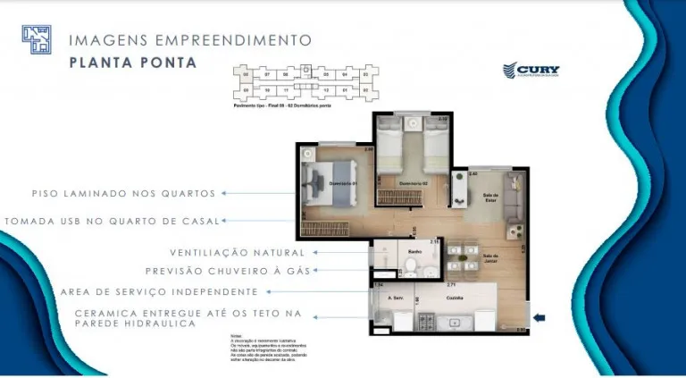 Imagem Apartamento com 2 Quartos à Venda, 40 m² em Parque São Jorge - São Paulo