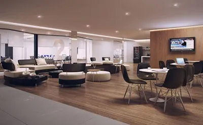Imagem Salas comerciais modernas e bem desenhadas, a 200 m do embarque do Aeroporto de Congonhas. Neste lan...