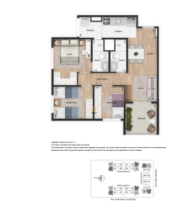 Imagem APARTAMENTO 62,40M², 3 DORMITÓRIOS SENDO 1 SUÍTE, TERRAÇO COM 1 VAGA - LAPA - SÃO PAULO/SP