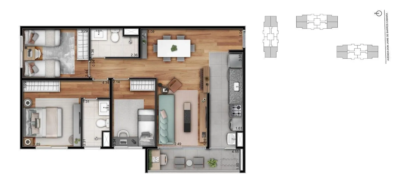 Imagem Apartamento para Venda em São Bernardo do Campo / SP no bairro Planalto