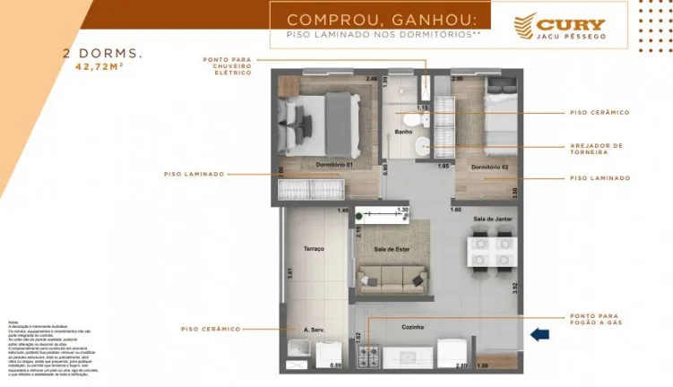 Imagem Apartamento com 2 Quartos à Venda, 42 m² em Vila Norma - São Paulo