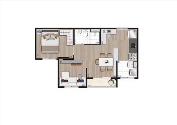 Imagem DOM JARAGUÁ - ECON - Aptos de 37m², 2 dorms, com lazer completo e fácil acesso à CPTM!!