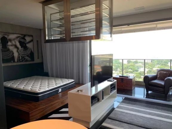 Imagem Flat disponível para locação no VHouse por JFL Living, com 48m², 1 dormitório e 1 vaga de garagem