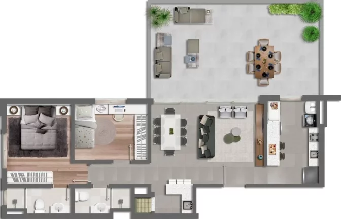 Imagem Bourmi - Apartamento à venda no bairro Passo da Areia - Porto Alegre/RS